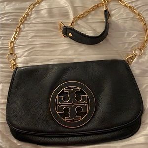 Tory Burch Crossbody or Clutch Black and Gold